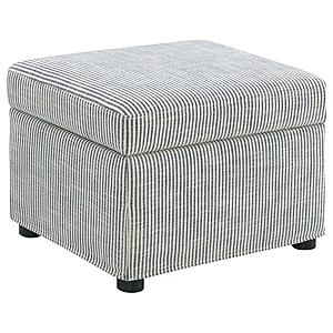 Winter Upholstered Hydraulic Lift Top Storage Ottoman Grey by Coaster