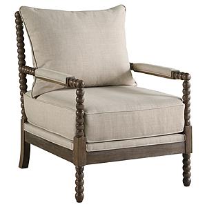 Blanchett Cushion Back Accent Chair Beige and Natural by Coaster