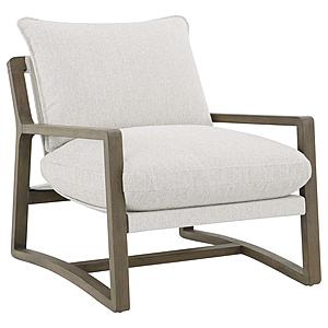Geneva Boucle Upholstered Wood Arm Accent Chair Sand by Coaster