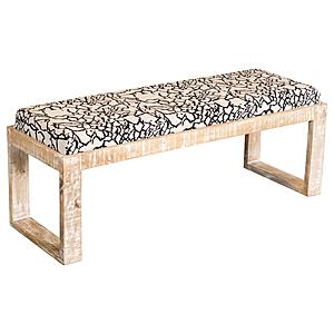 Aiden Sled Leg Upholstered Accent Bench Black and White by Coaster