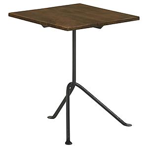 Heitor Square Wood Top Accent Side Table Dark Brown by Coaster