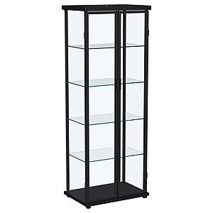 Aero 4-shelf Display Curio Cabinet w/LED Lighting Black by Coaster