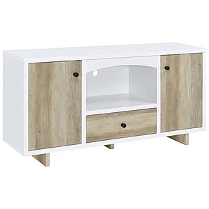 Dalton 2-Door Storage Cabinet White and Distressed Pine by Coaster