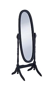 Foyet Oval Cheval Mirror Black by Coaster