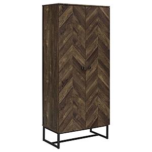 Carolyn 2-Door Engineered Wood Tall Accent Cabinet Rustic Oak by Coaster