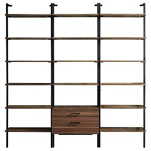 Owens 3-piece 96-inch Wall Mounted Bookshelf Set Walnut by Coaster