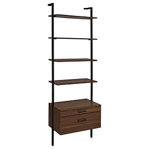 Owens 96-inch 4-Shelf Storage Wall Bookshelf Walnut by Coaster