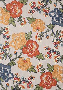 Calla Ivory Floral Vine Area Rug by KAS Rugs