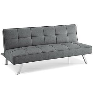 Serta&reg; Carson Convertible Futon in Charcoal by Lifestyle