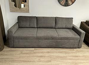 Concept Sofa Bed (Full Size) Gray Micro-suede Fabric by Prestige Furnishings