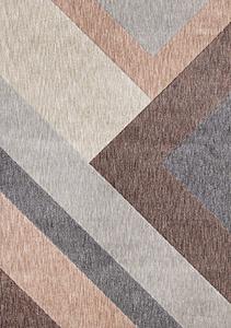 Cora Pink Taupe Geometric Design Rug by Kalora