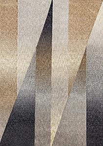 Cora Grey Black Brown Spiky Geometric Design Rug by Kalora
