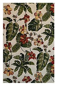 Cove Ivory Tropical Island Area Rug by KAS Rugs