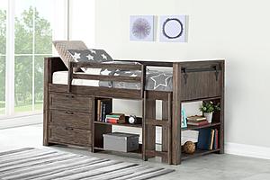 Barn Door Low Loft (Configuration 2) Brushed Shadow by Donco