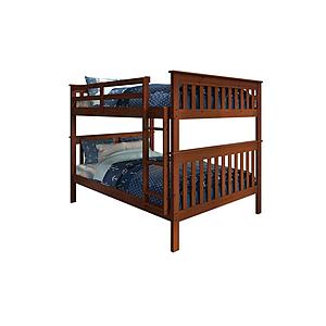Mission Bunkbed Full/Full Espresso by Donco