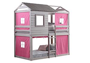 Deer Blind Rustic Grey w/Pink Tent Kit by Donco