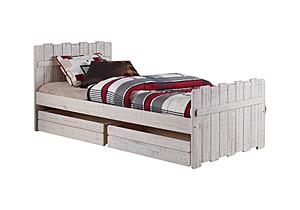 Twin Tree House Bed Rustic Sand w/Drawers by Donco