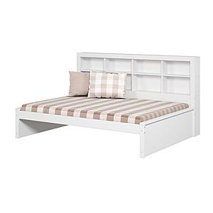 Full Bookcase Day Bed In White by Donco