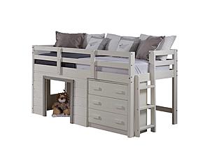 Twin Sweet Dreams Low Loft White/Grey by Donco