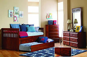 Twin Mission Rake Bed Merlot by Donco