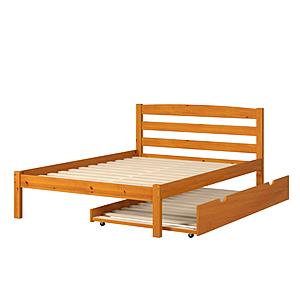Full Econo Bed With Trundle Bed Honey Finish by Donco