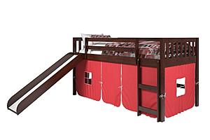 Mission Low Loft Cappuccino w/Red Tent Kit by Donco
