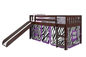Mission Low Loft Cappuccino w/Zebra Tent Kit by Donco