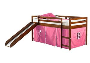 Tent Bed Espresso w/Pink Tent Kit by Donco