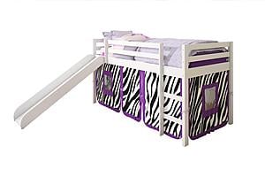 Tent Bed White w/Zebra Tent Kit by Donco