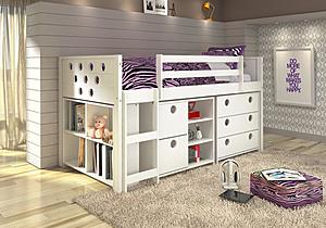 Circles Low Loft White by Donco