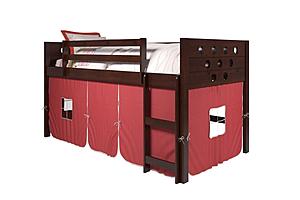 Circles Low Loft Cappuccino w/Red Tent Kit by Donco