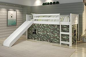 Circles Low Loft White w/Camo Tent Kit by Donco