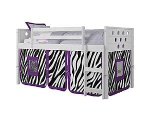 Circles Low Loft White w/Zebra Tent Kit by Donco