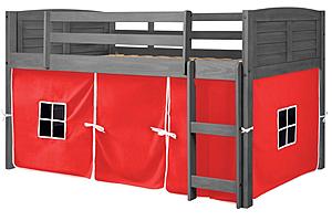 Louver Low Loft Antique Grey w/Red Tent Kit by Donco
