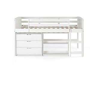 Twin Louver Low Loft Group C - White by Donco