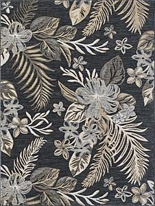 Dahlia Ivory/Brown Tropical Bouquets Area Rug by KAS Rugs