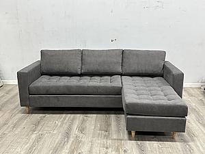 Dino Reversible Sectional Sofa Dark Gray  by Prestige Furnishings
