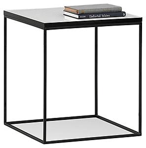 Crystal - Side Coffee Table White Acrylic by Enza Home