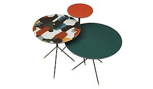 Art - Coffee Table 3 Piece Black White Geometric by Enza Home