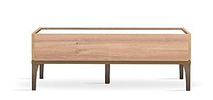 Sona - Coffee Table w/Glass - Light Brown by Enza Home