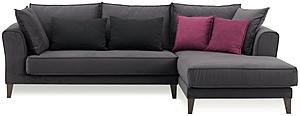 Merlin - Corner Sofa - Left Hand Facing - 10405 Dark Gray by Enza Home