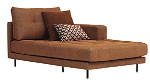 Arte - Chaise Module Sofa - Right Hand Facing - 12201 Orange by Enza Home