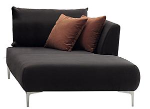 Mayfair - Chaise Module Sofa - Right Hand Facing - 10306 Brown Anthracite by Enza Home