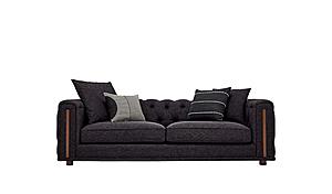 Sirona - 3 Seater Sofa - 10912 Black 1 by Enza Home