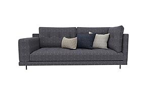 Arte - 3 Seater Module Sofa - Left Hand Facing - 12202 Blue Gray by Enza Home