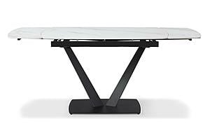 109 White Marble Dining Table w/2x 12" Extension by ESF