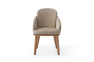 1449 Beige Upholstered Dining Chair (Set of 2) by ESF