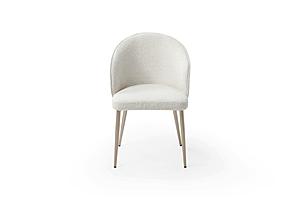 2107 White Dining Chair w/Golden Legs (Set of 4) by ESF