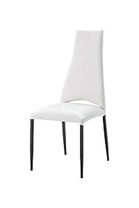 3405 White Leather Dining Chair (Set of 2) by ESF