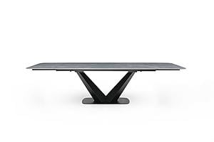 9436 Grey Ceramic Dining Table w/2 20" Extension by ESF
